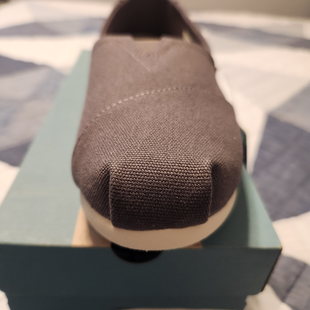 Tom's womens alpargata slip on canvas flats color Grey size 10 - Picture 7 of 7